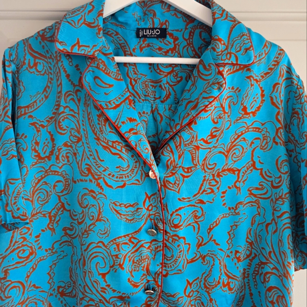 Liu Jo Turquoise and Brown Wide Leg Comlplet